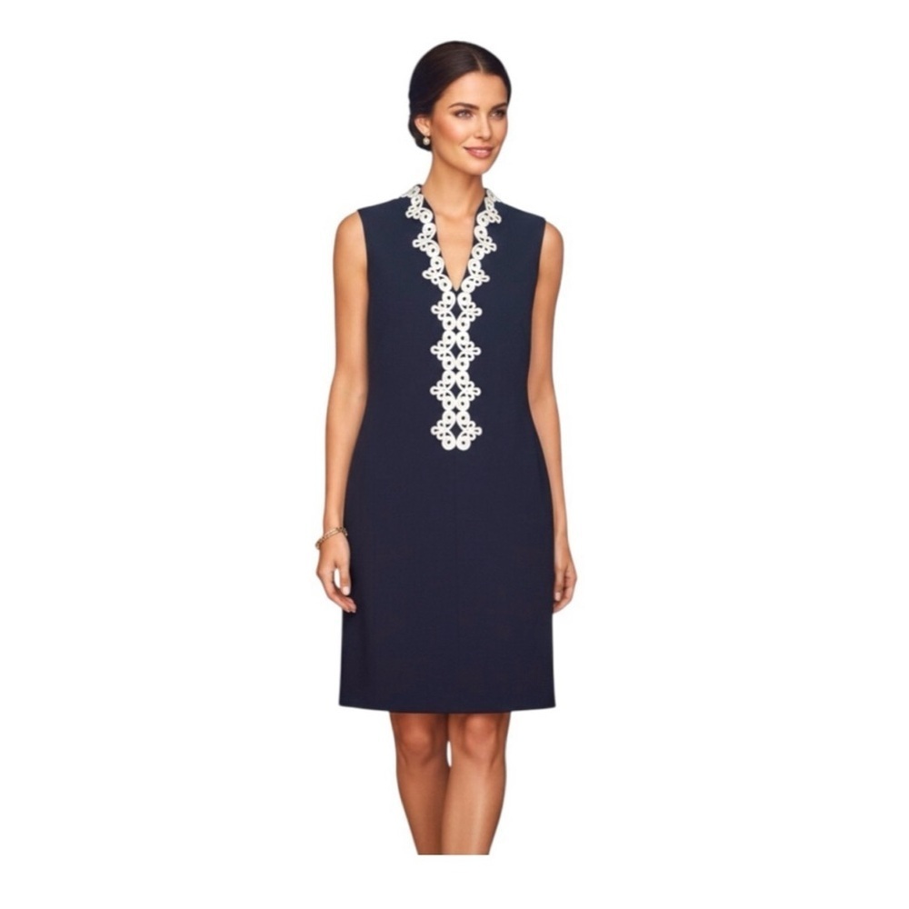 Vince Camuto Black Sheath Shift‎ Dress (size 6) NWT
